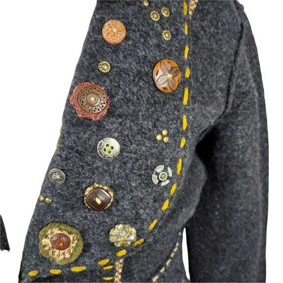 Dick & Jayne Handcrafted Wool Blend Women's Coat Jacket Size L - Picture 5 of 8